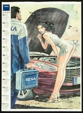 TEXA CALENDARIO 2008 MANARA poster manifesto Auto Meccanico Car Mechanic C10