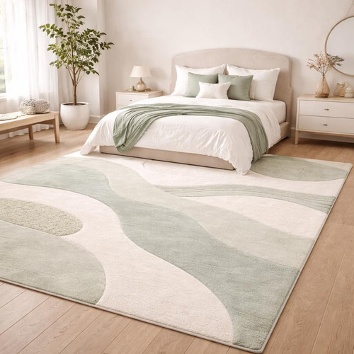 Tappeto astratto moderno verde