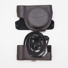 Panasonic DMW-CLX100 custodia in pelle premium usata, marrone per LUMIX DMC-LX100