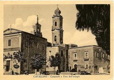 CAVALLINO  -  Campanile e Torre dell'Orologio