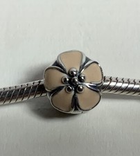 Charm Pandora Darling Rosa Fiori di Ciliegio Smaltato Clip Nuovo