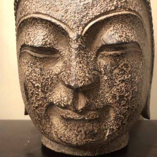 Stone buddha head - stone,