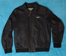 Giubbino di vera pelle morbida Aeronautica Militare Frecce tricolori Taglia L
