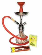 NARGHILE' SHISHA 1 TUBI PROFESSIONALE CM 38 +20 Carboncini +  Pinzetta Carbone