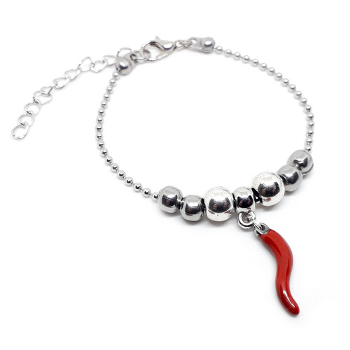 Bracciale portafortuna corno