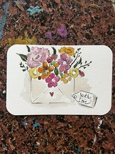 Cartolina dipinta a mano -