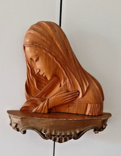 SCULTURA-LEGNO-VOLTO DI MARIA
