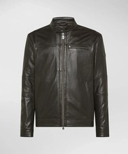 PEUTEREY UOMO SAGUARO FW GIUBBINO PELLE PEU5263 LEATHER biker Inverno MORO 600€
