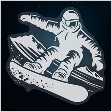 Adesivi/Adesivi statici per finestre 'Snowboarder' (WC047646)