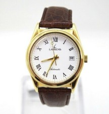 Orologio Automatico Laurens 15862 in Acciao Dorato con Data e Numeri Romani