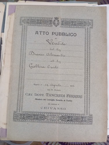 Antico atto pubblico - , vendita