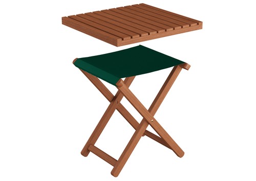 Sedia pieghevole verde scuro
