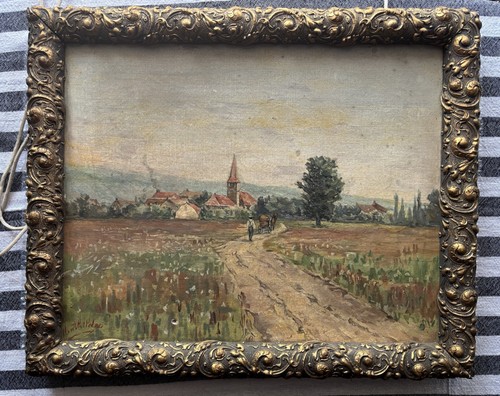 Dipinto olio tela firmato - su,