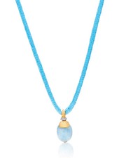 Nanis Collana Amuleti Pendente Azure Oro 18kt, diamanti e acquamarina PS12-603
