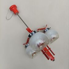 Lampadario Vintage Anni 70  Metallo Arancione Vetro A Sospensione Stile Stilnovo