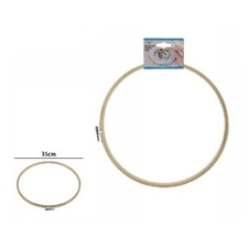 TELAIO PER RICAMO IN LEGNO TONDO CON FIBBIA METALLO ACCESSORI CUCITO 35CM 53552A