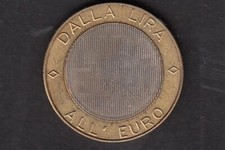 MONETA GETTONE EURO  DALLA LIRA ALL'EURO COSTRUIAMO INSIEME L'EUROPA 1999 VEDI