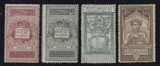 Regno 1921 - 6° Cent. Dante - Serie Completa con 15 c. Grigio - Nuovi MNH**