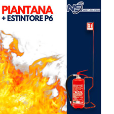 Estintore Kg 6 Polvere 34A 233BC con Piantana Con Asta Cartello e Prima Verifica