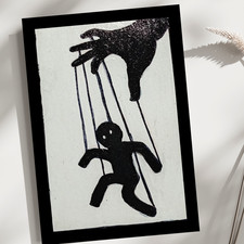 Pupazzo bianco e nero ACEO
