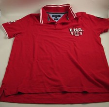 POLO TOMMY HILFIGER TG. XXL SLIM FIT ROSSA -  100% ORIGINALE MAGLIETTA UOMO