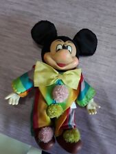 DISNEY PUPAZZO VINTAGE PELUCHE TOPOLINO CLOWN TESTA E PIEDI GOMMA CM. 24.CIRCA