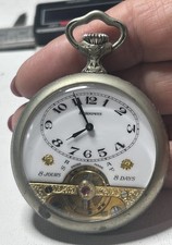 Antico Orologio Da Tasca Hebdomas 8 Jours 8 Days Carica Manuale 8 Giorni  V