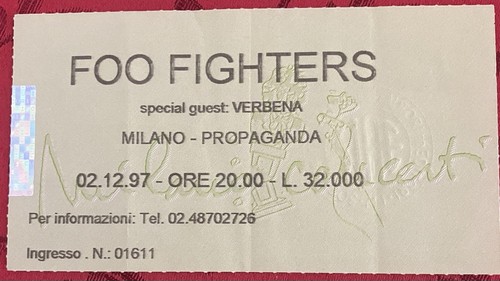 Foo fighters ticket - fighters,