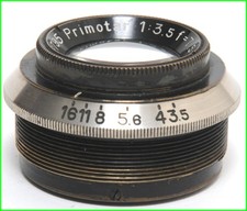 Obiettivo Meyer Goerlitz Primotar 3,5/7,5 cm nero/nichel