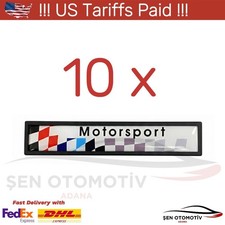 10x Distintivo modanatura laterale carrozzeria Motorsport per BMW E34, E36, E...