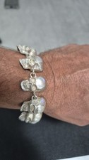 Bracciale Argento Massiccio Teschio