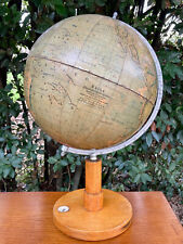 MAPPAMONDO FISICO ANTICO GLOBO TERRESTRE 1941 "Raths" 1941 GERMANIA H 55 BUSSOLA