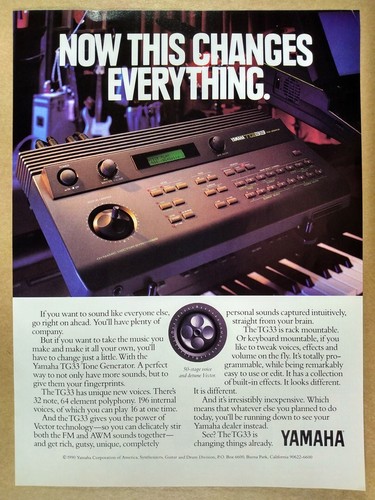 Yamaha tg33 1990 - tg33, generatore