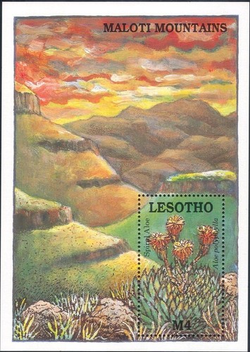 Lesotho 1989 aloes red hot - lesotho,