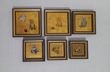 6 Quadretti foglia oro varie