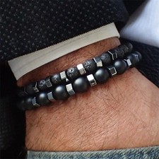 2x Bracciale pietra ematite