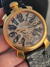 GAGA MILANO SKELETON UNITAS 6497  SWISS MANUAL WINDING FULL SET RARE NO ETA 2824
