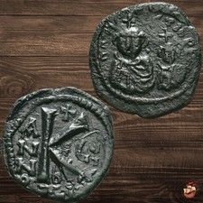 RARA moneta Eraclio mezzo follis (610-641) SELEUCIA ISAURIA zecca (Sear 846) @p674
