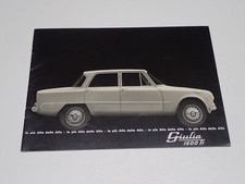 ALFA ROMEO GIULIA 1600 ti RARISSIMO DEPLIANT BROCHURE PROSPEKT 1962 (E40))