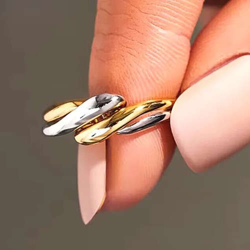 Two tone ring - ring, statement