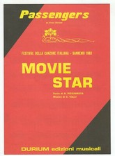 Spartito PASSENGERS Movie star - 1983 Festival di Sanremo