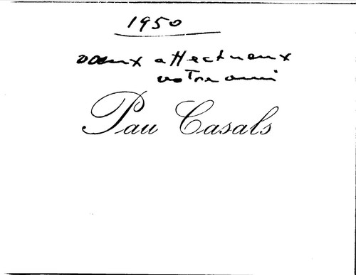 Carte visite paul casals - visite,