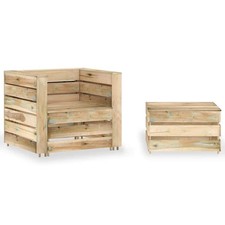 Legno di Pino Impregnato Tavolo da Giardino in Pallet Grigio/Marrone vidaXL