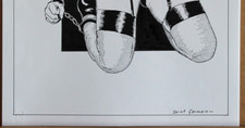 LUCIANO BERNASCONI - SAINT GERMAIN-  ILLUSTRAZIONE ORIGINALE BONDAGE