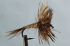 10 x Mouche Sèche March Brown H12/14/16/18 mosche marron dry fly lot