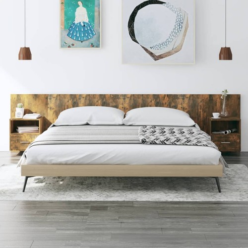 Testiera letto con comodini - testiera,