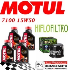TRIUMPH Speed Four 600 2003 2005 KIT TAGLIANDO 4 LT MOTUL 7100 15W50 + FILTRO