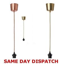 IKEA Lampada a Sospensione Paralume Plafoniera Cavo Set 1,8m Tessuto/Ottone/Rame