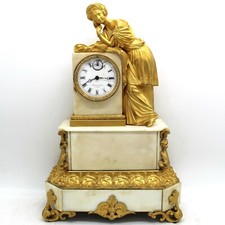 ANTICO OROLOGIO DA CAMINO OROLOGIO DA TAVOLO PENDEL CLOCK - Luigi Filippo - BRONZO - XIX secolo firmato
