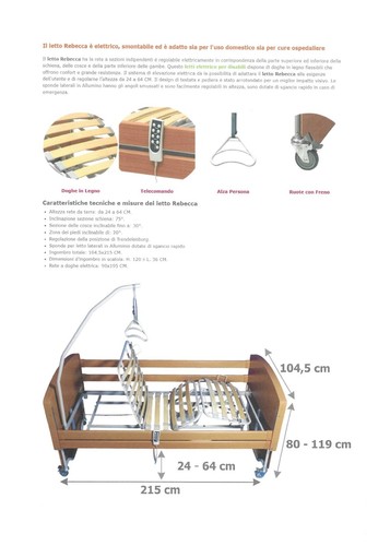 Letto degenza elettrico - degenza, con